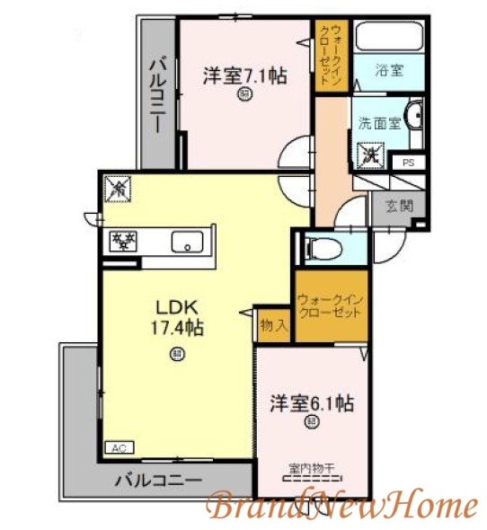 Avancee鳳 A棟の間取り写真