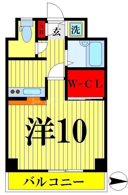 ＪＲ総武線 錦糸町駅 徒歩5分 12階建 築23年の間取り写真