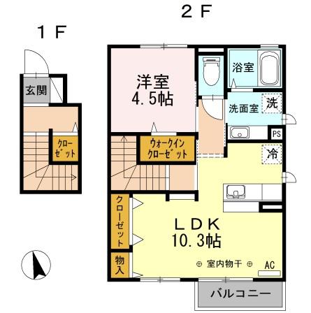 ＪＲ信越本線 長野駅 徒歩28分 2階建 築11年の間取り写真