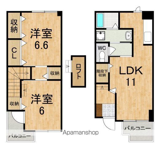 アンソレイエの間取り写真