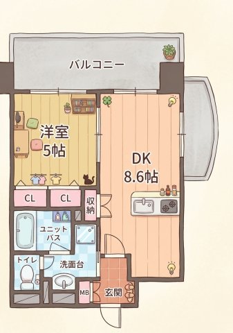 ラグゼ新大阪1の間取り写真
