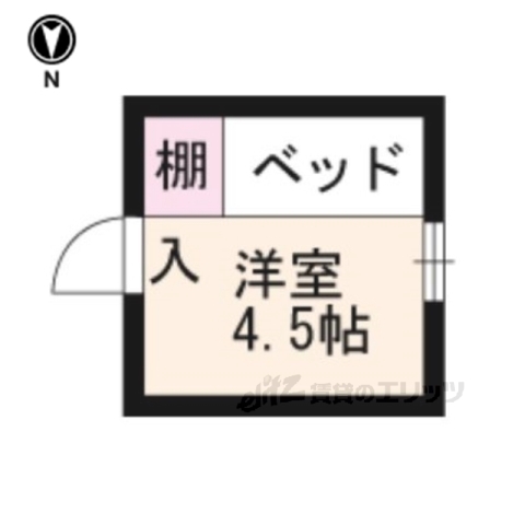 京都市左京区一乗寺松原町のアパートの間取り