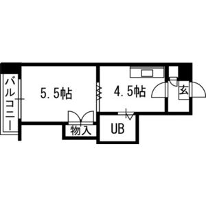 北海道札幌市中央区南一条西１４（マンション）の賃貸物件の間取り