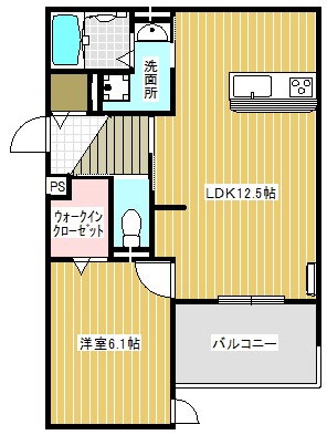 茨木市庄のアパートの間取り