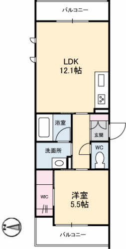 シャーメゾンステージ新山口駅前　C棟の間取り