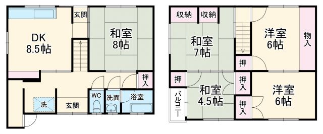 寿町三丁目貸家の間取り