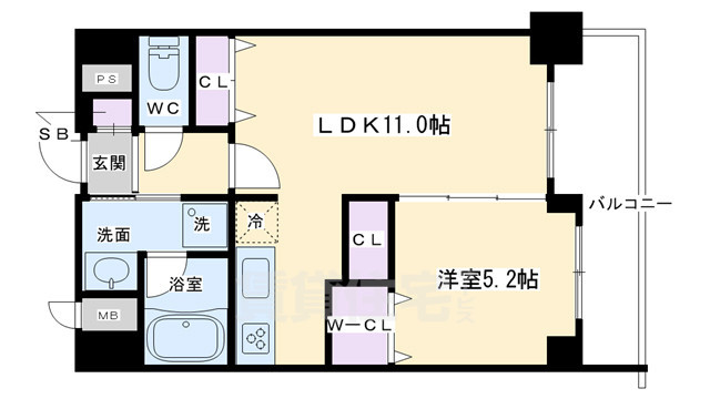 ルーエ五条堀川の間取り