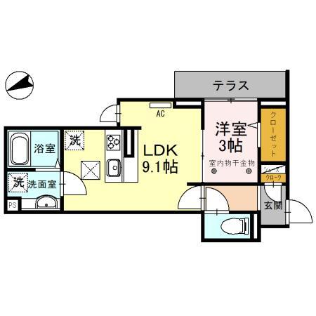 Ｄ－ＲＥＳＩＤＥＮＣＥ仙波町の間取り