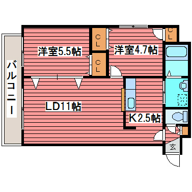 【パルコートＤＥＮの間取り】