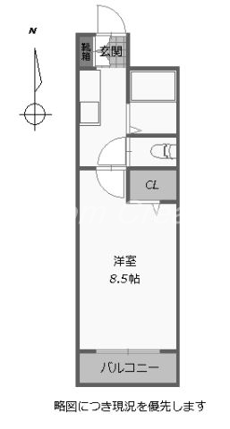 徳島市中前川町のマンションの間取り