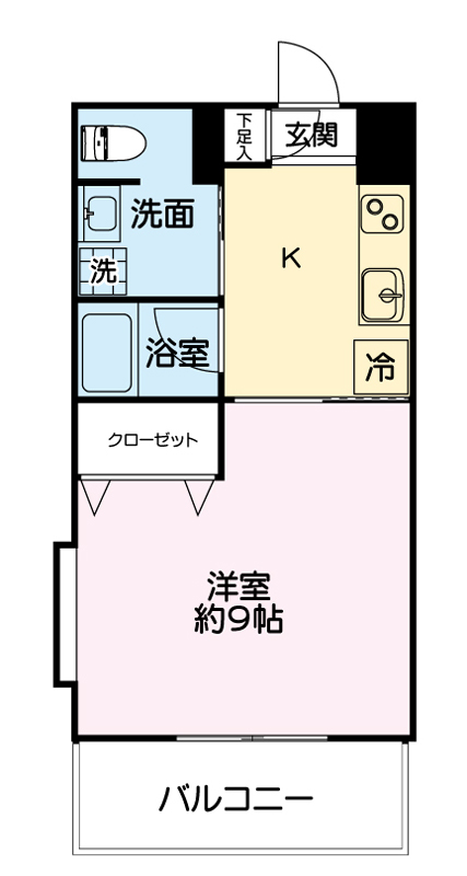 厚木市厚木町のマンションの間取り