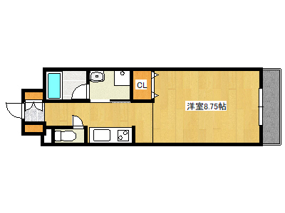 【神戸市灘区記田町のマンションの間取り】