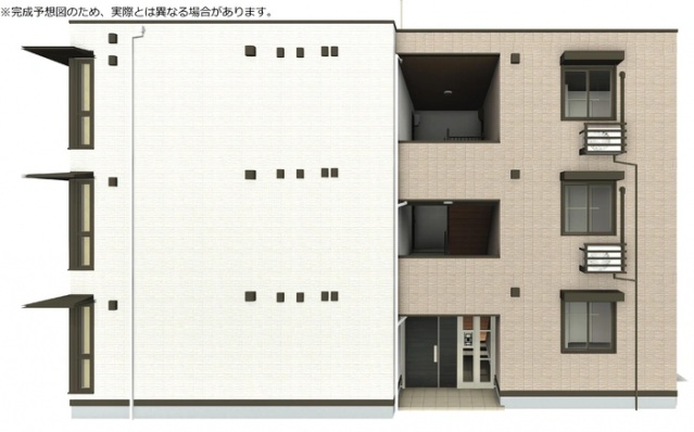 大阪市東住吉区矢田のアパートの建物外観