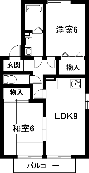 愛知郡東郷町清水のアパートの間取り