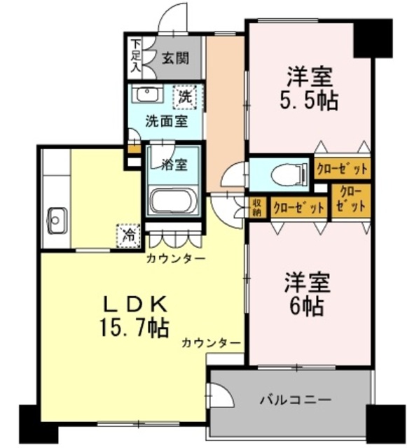 カスタリア荒川の間取り