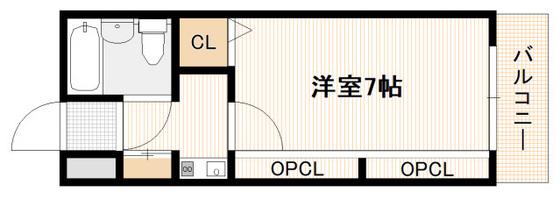 広島市佐伯区三筋のマンションの間取り