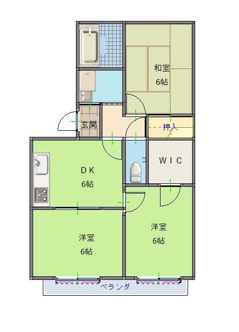 エイブル　IIの間取り