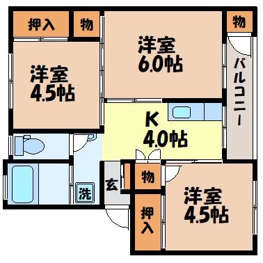 コーポアイズの間取り