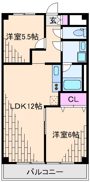 横浜市港北区綱島西のマンションの間取り