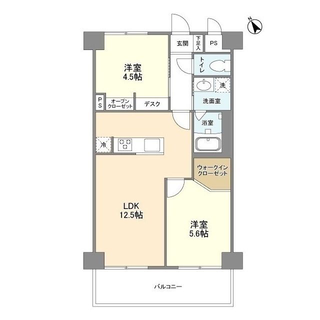 【新座市野火止のマンションの間取り】