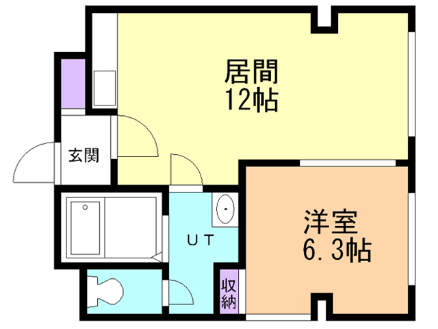 函館市大手町のマンションの間取り