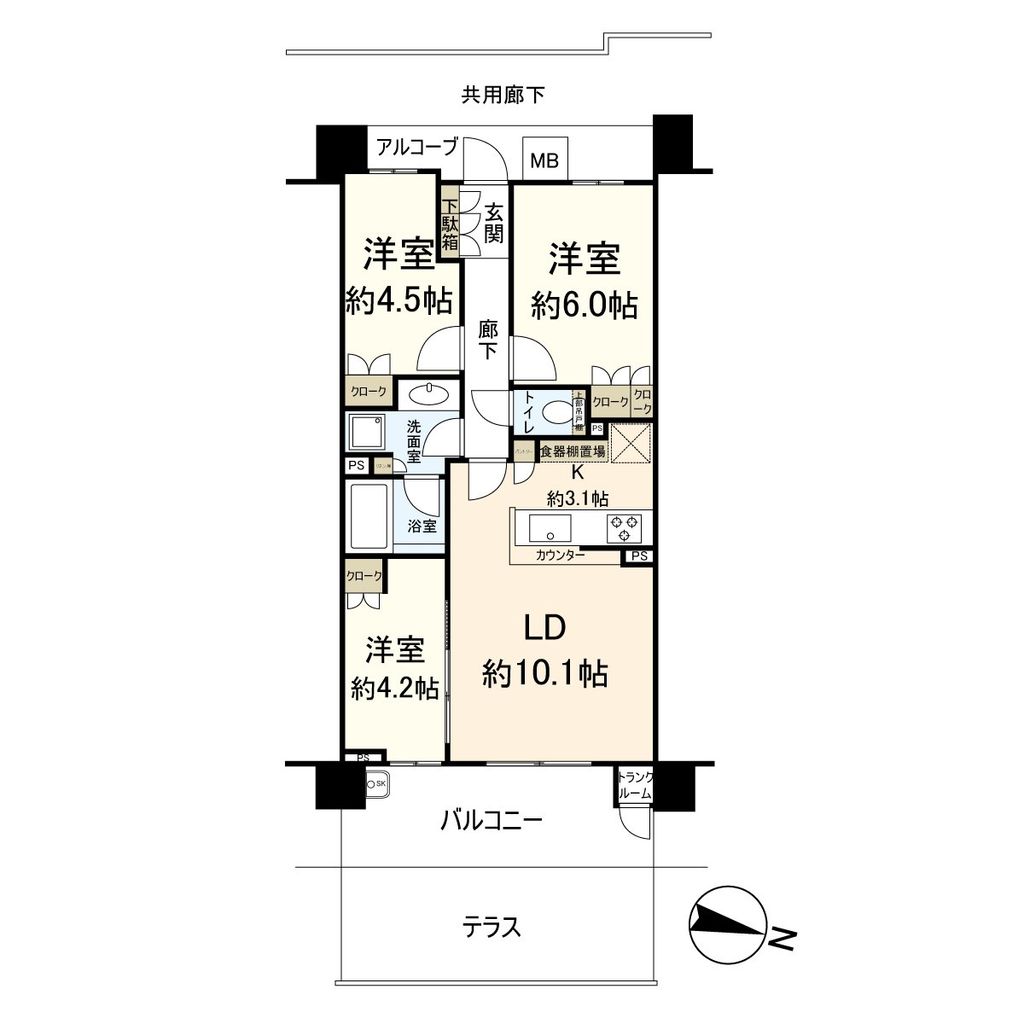 摩耶シティ　ＳＴＡＴＩＯＮ　ＡＸＩＳの間取り