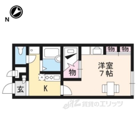 東近江市八日市緑町のアパートの間取り