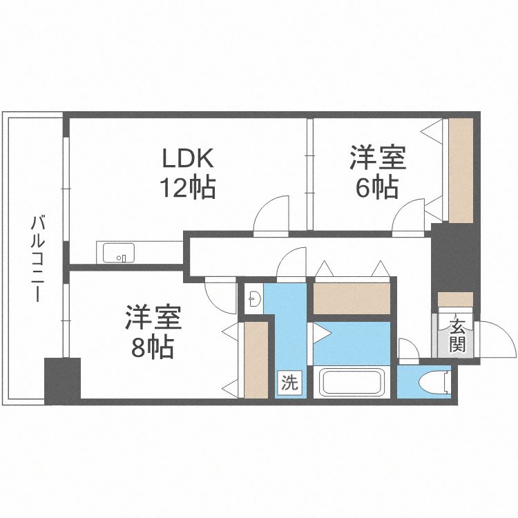 大阪市浪速区日本橋のマンションの間取り