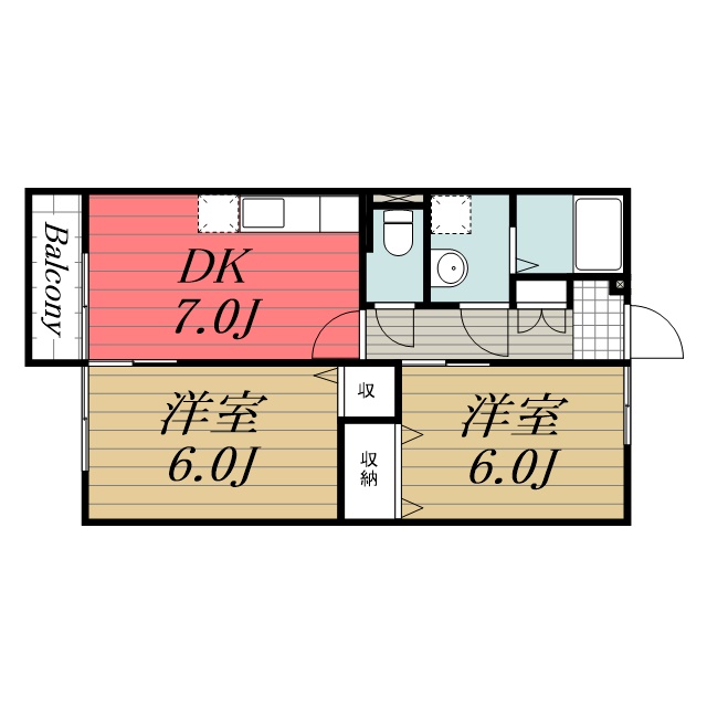 印西市大森のアパートの間取り