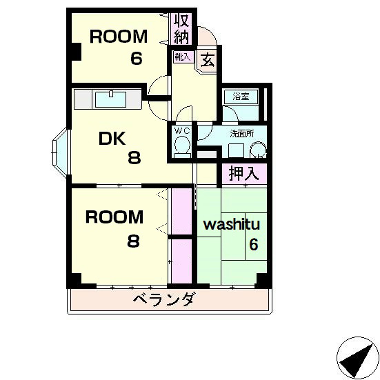 西谷第5ハイツの間取り