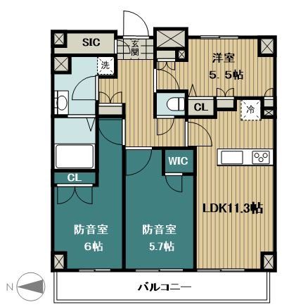 府中市住吉町のマンションの間取り