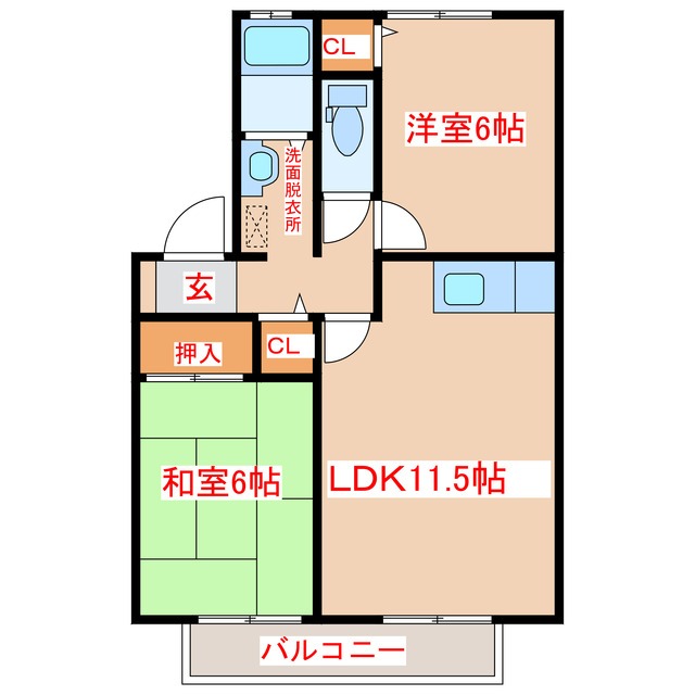 セジュールアンダンテの間取り