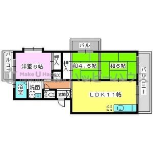 福岡市東区唐原のマンションの間取り