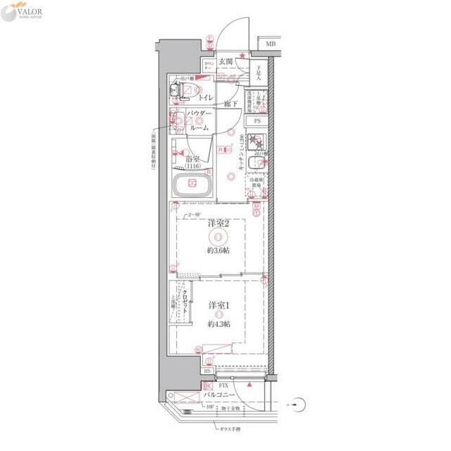 クレイシアＩＤＺ川崎の間取り