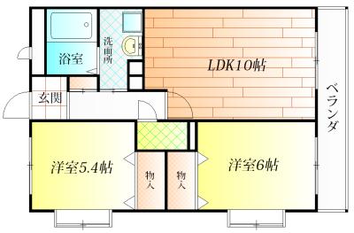 藤井寺市小山のマンションの間取り