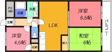 高槻市寿町のマンションの間取り