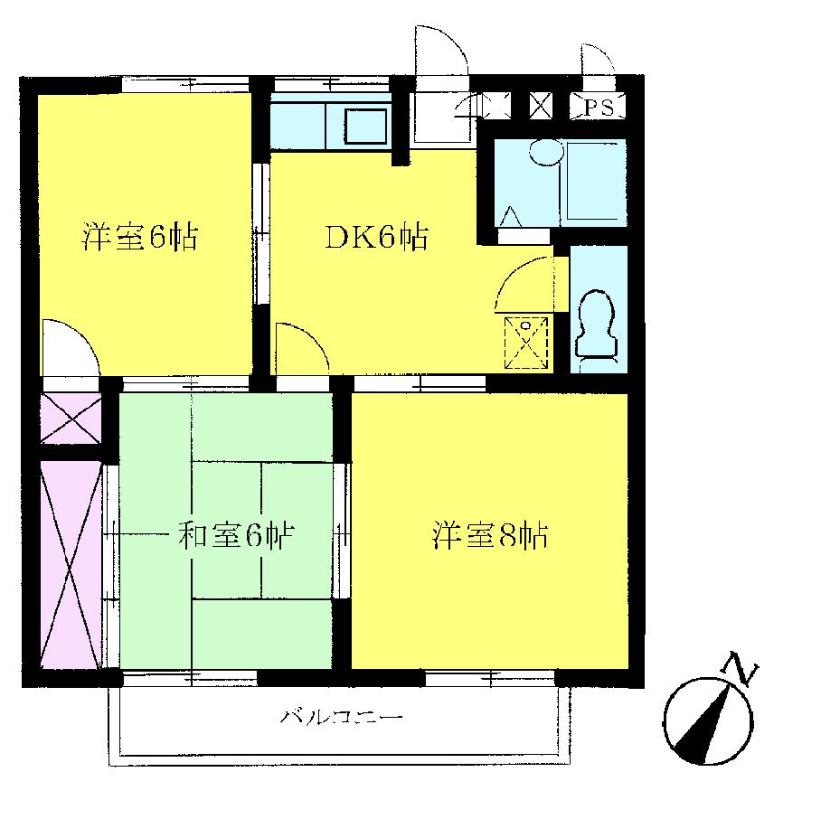 桶川市末広のマンションの間取り