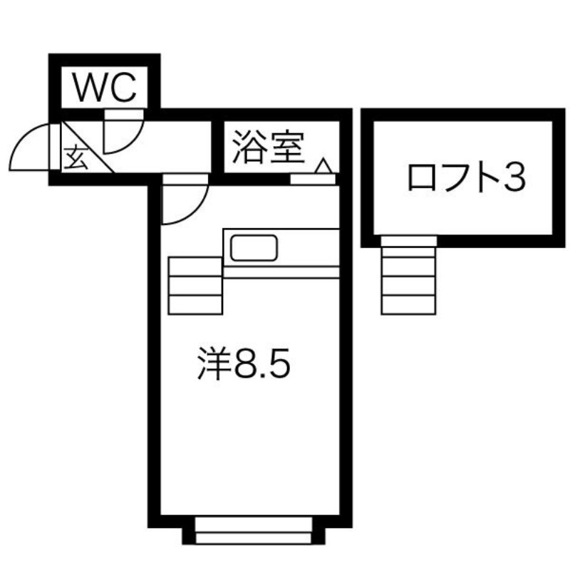 札幌市南区澄川二条のアパートの間取り