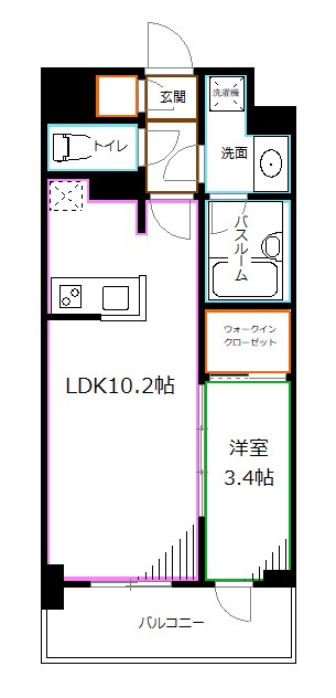 練馬区上石神井のマンションの間取り