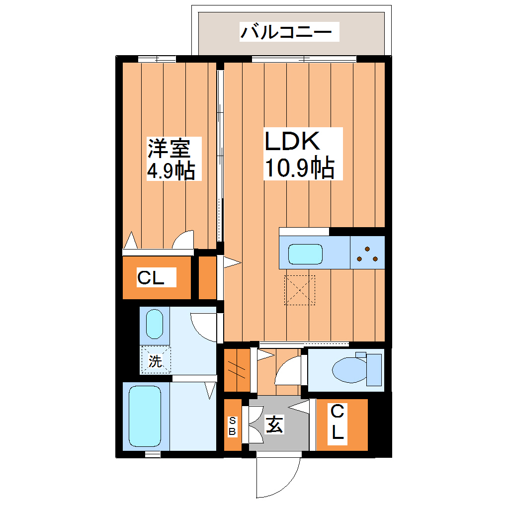 シャーメゾン一高南の間取り