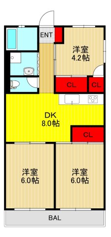 川口市中青木のマンションの間取り