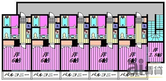 狭山市入間川のアパートの間取り