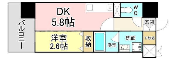 北九州市門司区浜町のマンションの間取り