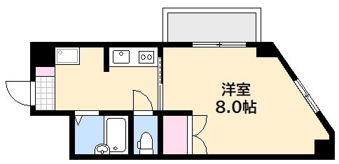 広島市西区横川町のマンションの間取り