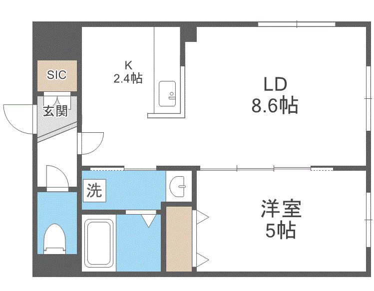 ＬＡ　Ｃｏｎｆｏｒｔｏ厚別の間取り