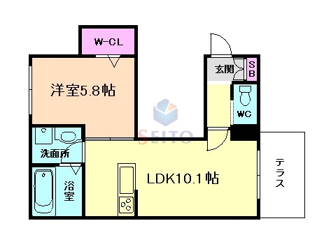 豊中市刀根山元町のマンションの間取り