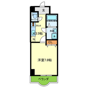 八尾市光町のマンションの間取り