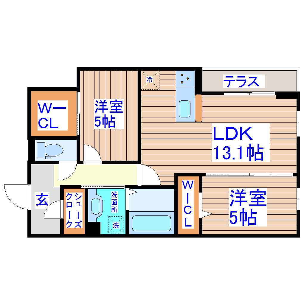 グランディール六丁の目の間取り