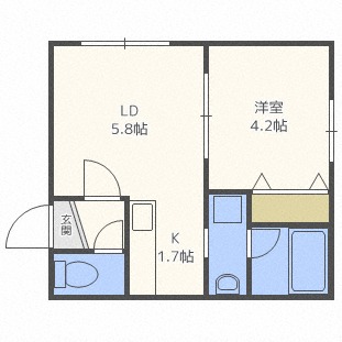 アズーリ中の島壱番館の間取り