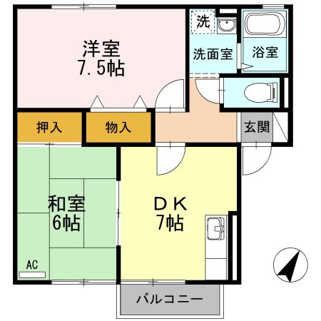 セジュール誉　A棟の間取り